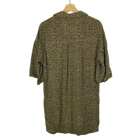 Whistles Lola Mini Ikat Animal Print Light Brown Shift Dress M - Picture 3 of 6
